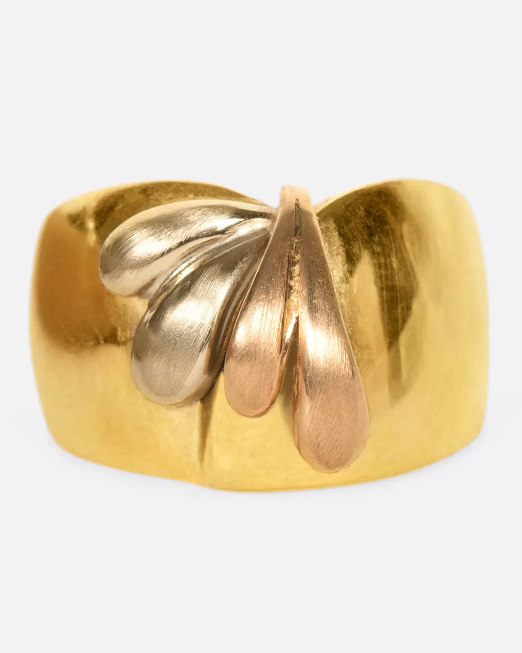 Vintage>VINTAGE Tricolor Gold Teardrop Ring